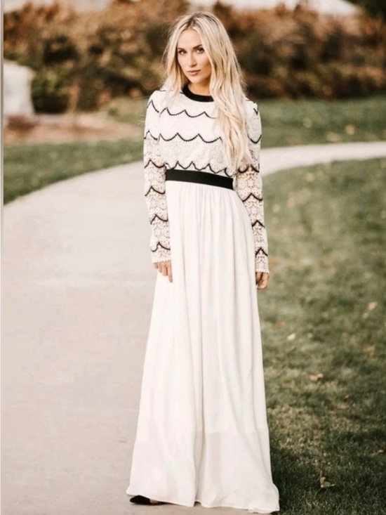 JessaKae Dresses & Skirts - JessaKae Black and White Lace maxi Dress